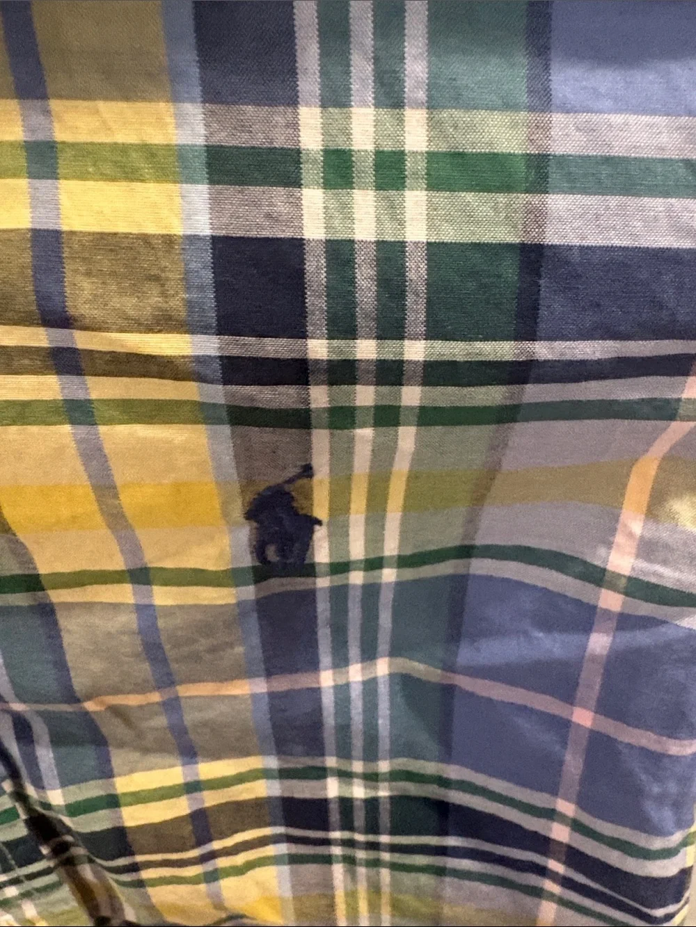 Ralph Lauren Blue, Yellow & Green Plaid Button-Down Shirt